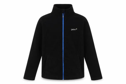 Front view of Gelert boys’ black basic jacket 9-10 years full zip lined