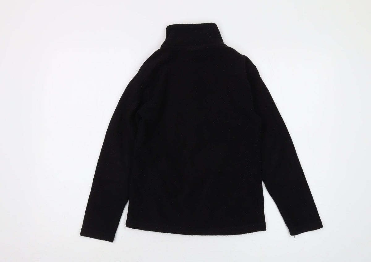 Back view of Gelert boys’ black basic jacket 9-10 years full zip lined