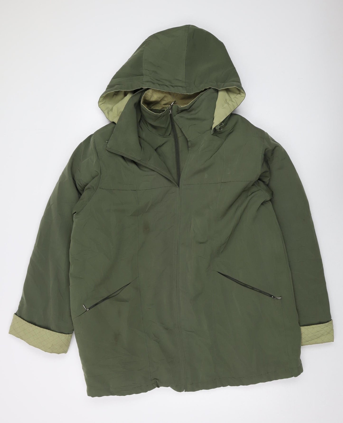 Mens UK Size L Big Chill Green Parka Coat