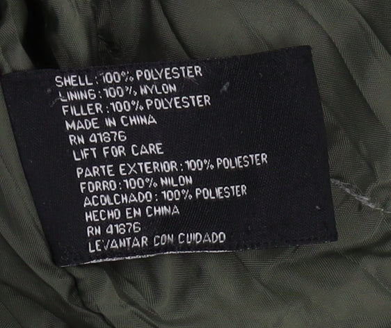Mens UK Size L Big Chill Green Parka Coat