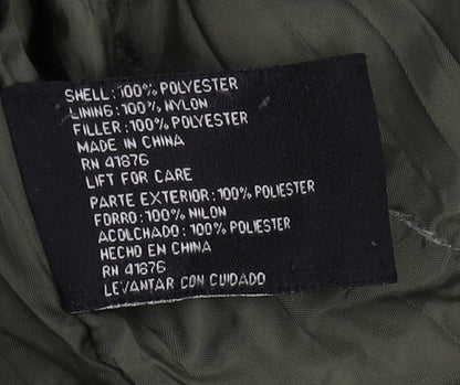Mens UK Size L Big Chill Green Parka Coat
