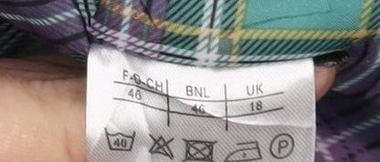 Damart Women's Green Rain Coat Jacket Size 18