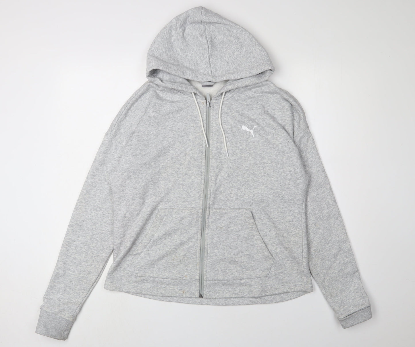 Puma Grey Full Zip Hoodie Unisex Adults XL