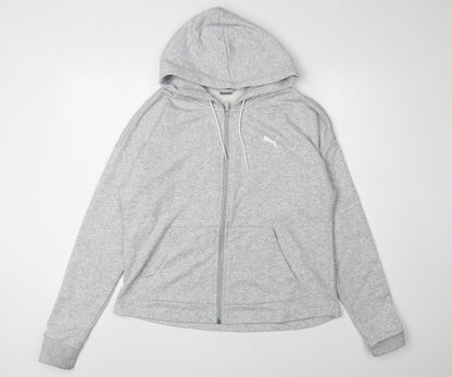 Puma Grey Full Zip Hoodie Unisex Adults XL
