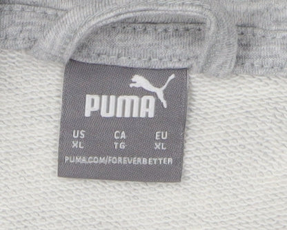 Puma Grey Full Zip Hoodie Unisex Adults XL