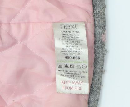 Next Girls Grey Polka Dot Duffle Coat, 1-2 Years, Autumn/Winter