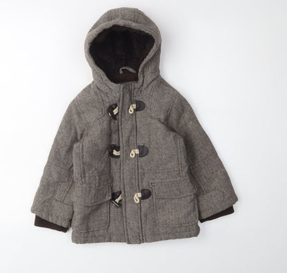 Matalan Unisex Toddler Brown Duffle Coat, 24 Months