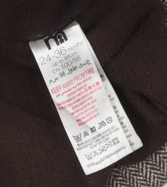 Matalan Unisex Toddler Brown Duffle Coat, 24 Months