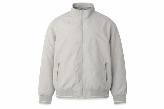 Mens UK Size L Aspen & Court Grey Bomber Jacket