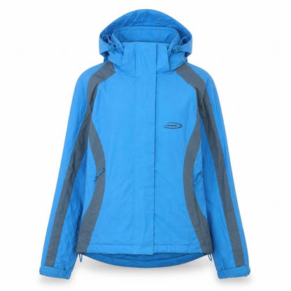 Mountain Life Women's Blue Rain Coat Size 8 Hooded Jacket