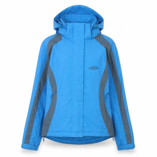 Mountain Life Women's Blue Rain Coat Size 8 Hooded Jacket