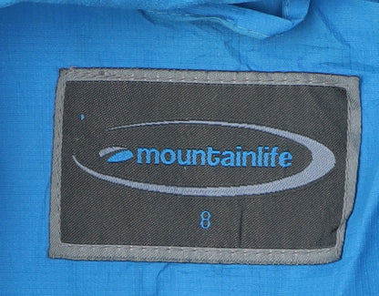 Womens UK Size 8 Mountainlife Blue Rain Coat