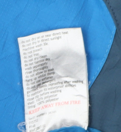 Womens UK Size 8 Mountainlife Blue Rain Coat