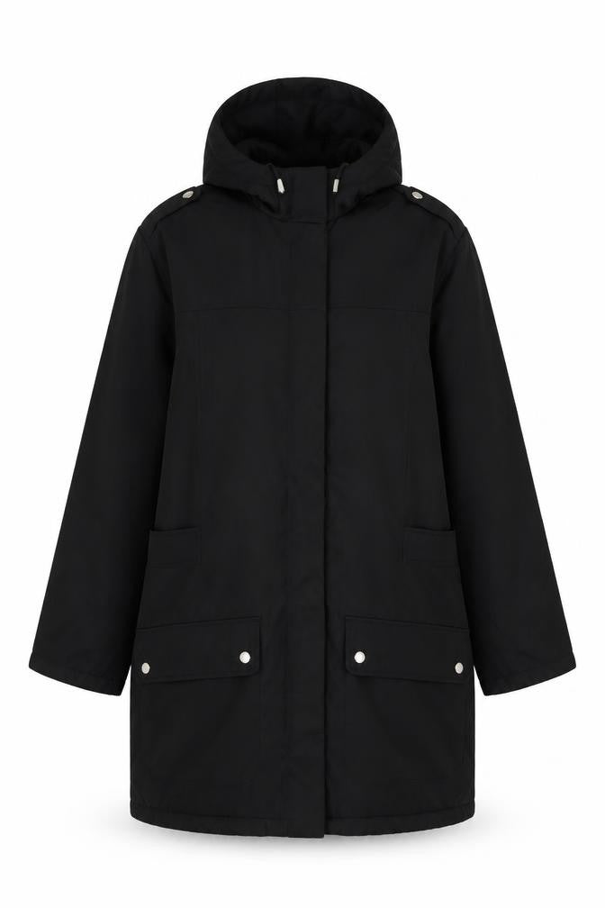 Rachel Mills Women's Black Parka Coat Size 12