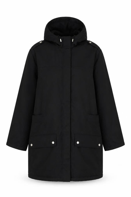 Rachel Mills Women's Black Parka Coat Size 12