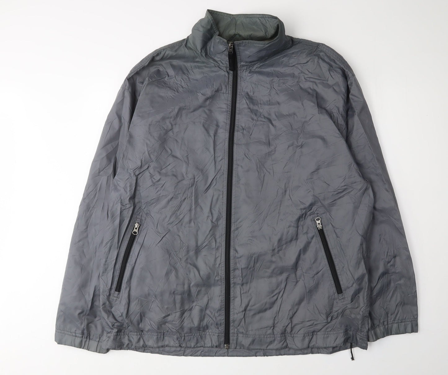Mens UK Size L Champs Sports Grey Windbreaker Coat