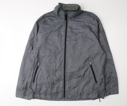 Mens UK Size L Champs Sports Grey Windbreaker Coat