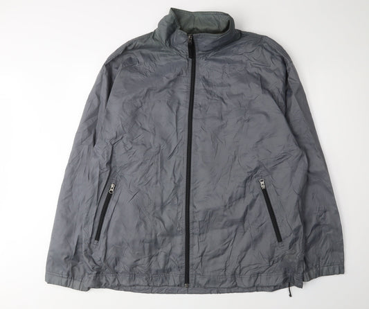 Mens UK Size L Champs Sports Grey Windbreaker Coat