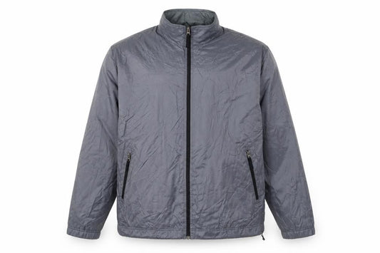 Mens UK Size L Champs Sports Grey Windbreaker Coat
