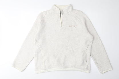 WenaTich Women's Ivory Knit Pullover Sweatshirt L