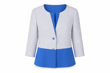 Mosaic Women's Blue Suit Jacket Blazer Size 10