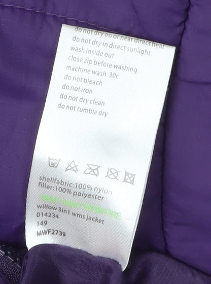 Womens UK Size S Mountainlife Purple 3-in-1 Jacket