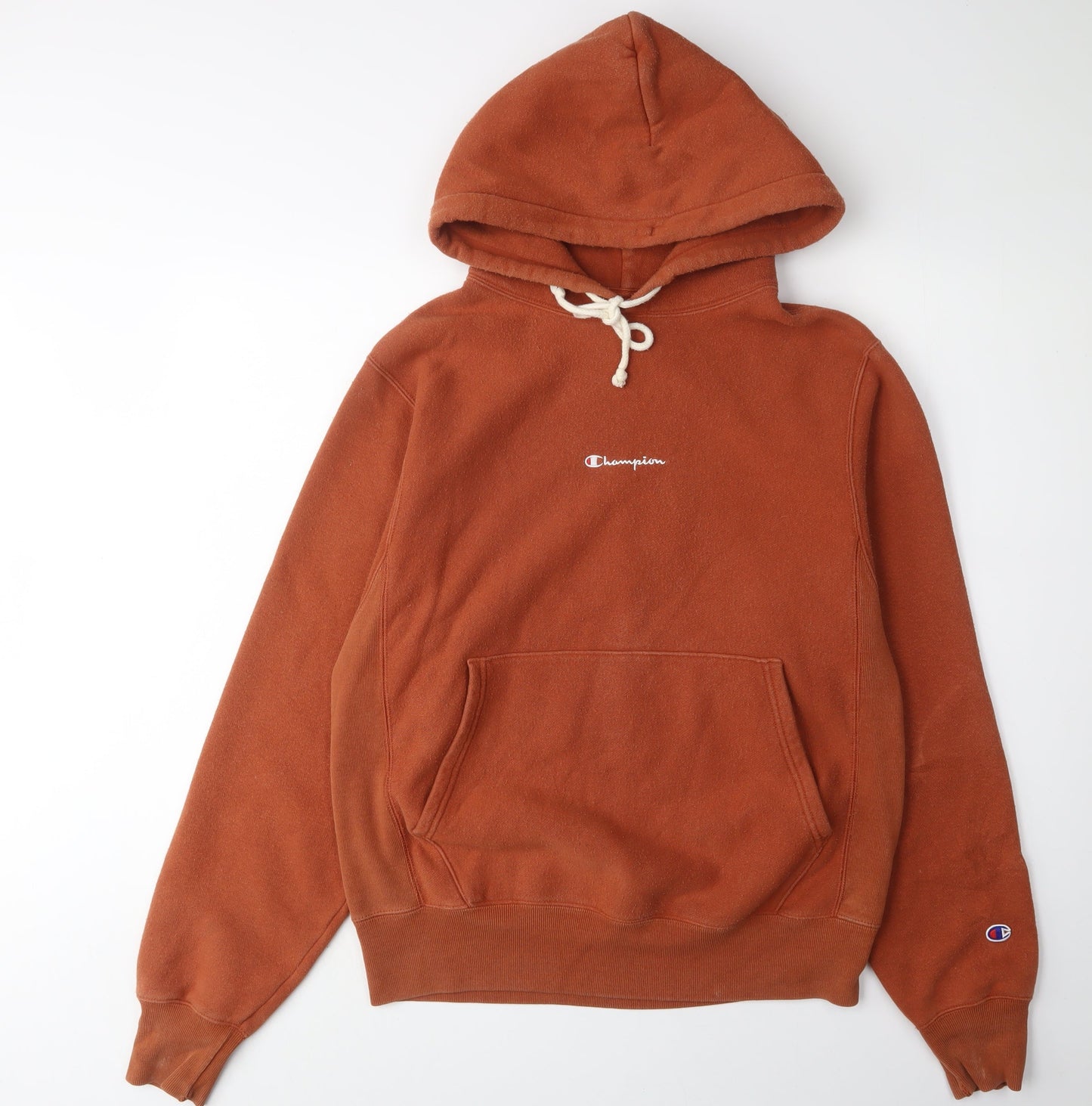 Mens UK Size S Champion Brown Pullover Hoodie