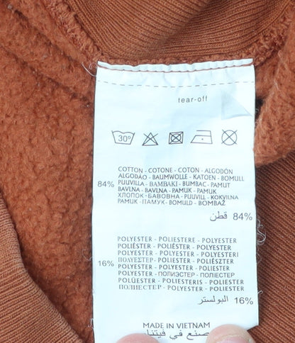 Mens UK Size S Champion Brown Pullover Hoodie