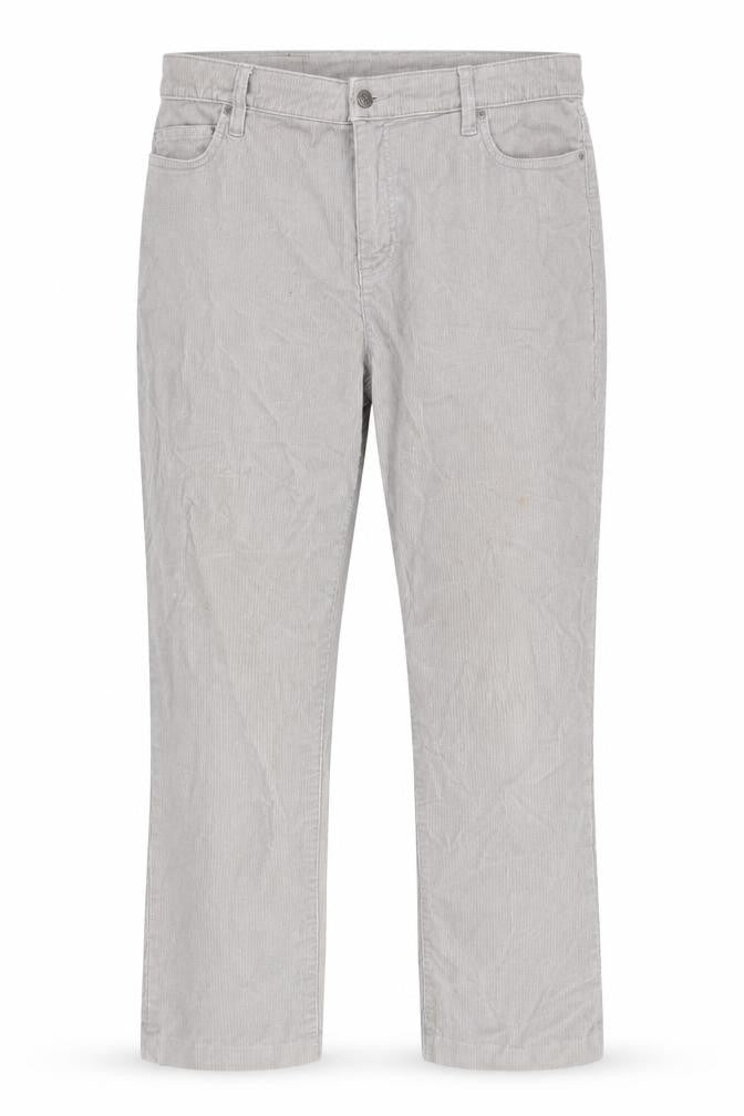 Mens UK Size UK 18 Lands' End Regular Fit Straight Grey Trousers