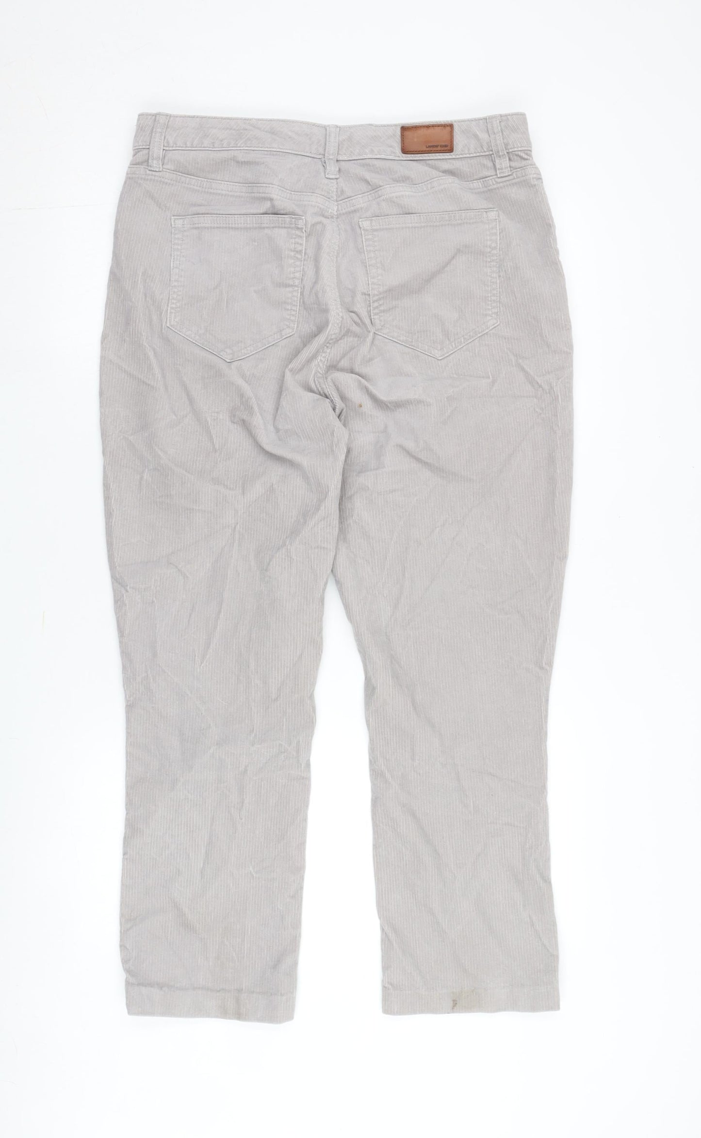 Lands' End Men's Grey Corduroy Straight Trousers UK 18