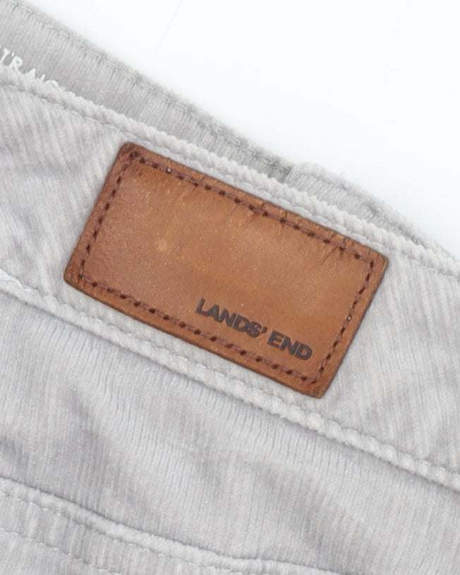 Lands' End Men's Grey Corduroy Straight Trousers UK 18