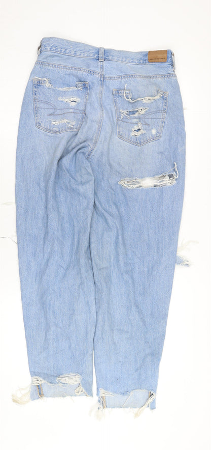 American Eagle Unisex Blue Distressed Jeans Size 10