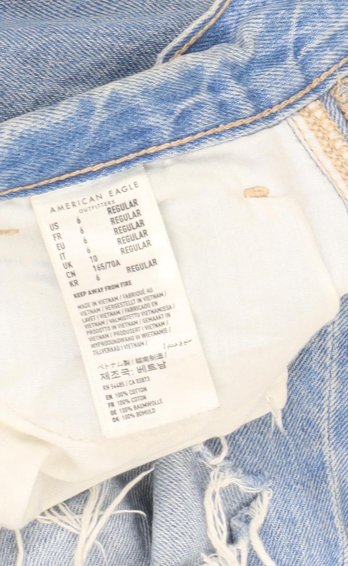 American Eagle Unisex Blue Distressed Jeans Size 10