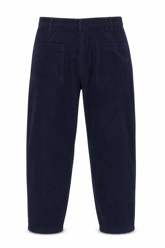 Front view of Seasalt Cornwall Blue Corduroy Trousers, size 10, unisex