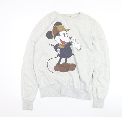 Unisex Adults UK Size M Disney Grey Pullover Sweatshirt