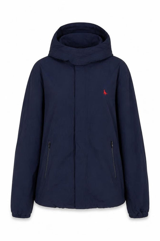 Front view of Jack Wills unisex blue windbreaker jacket m