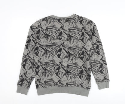 Pepperts Teens Grey Geometric Pullover Sweatshirt Size 12