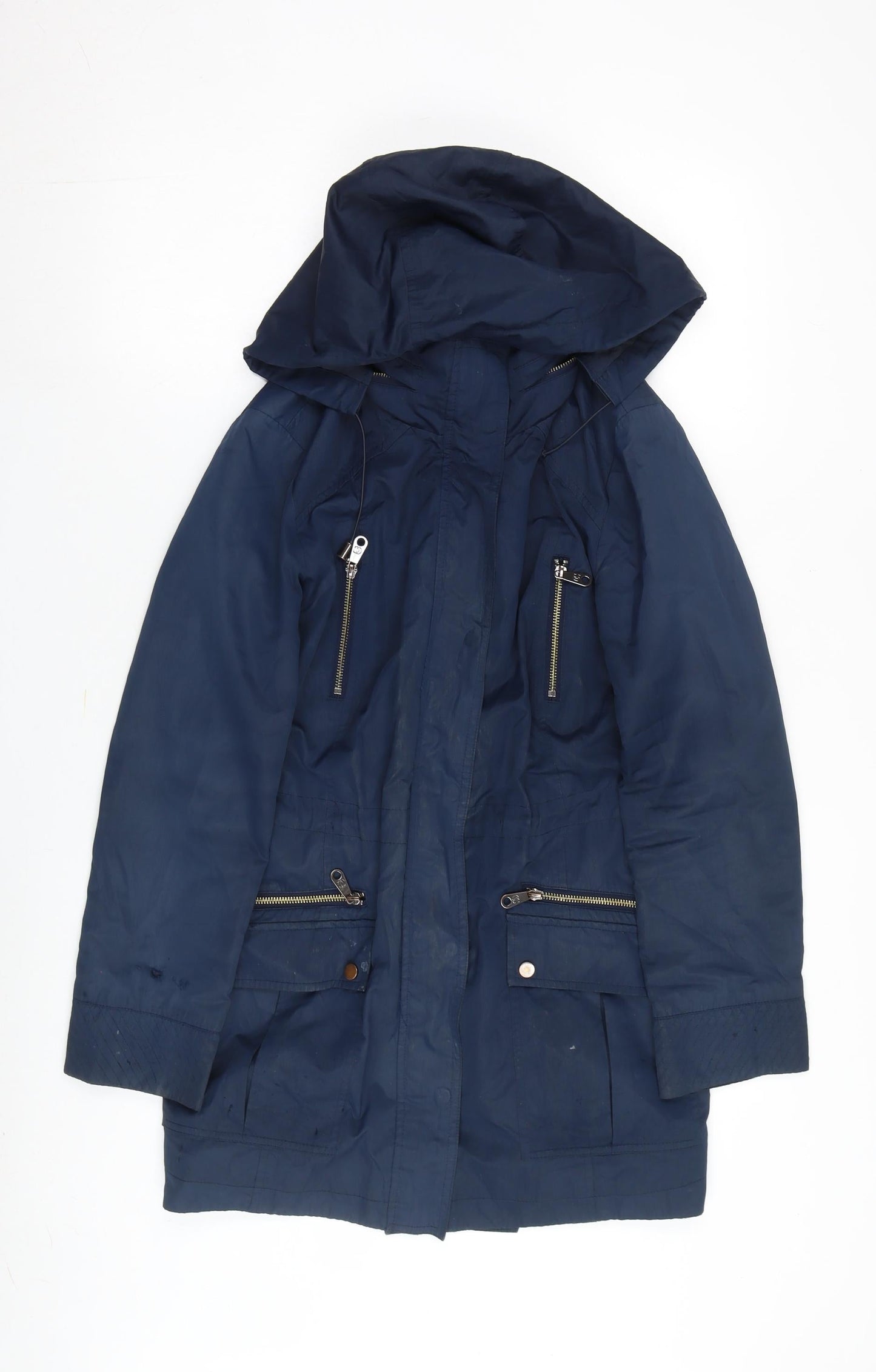 Womens UK Size 10 CC Blue Parka Coat