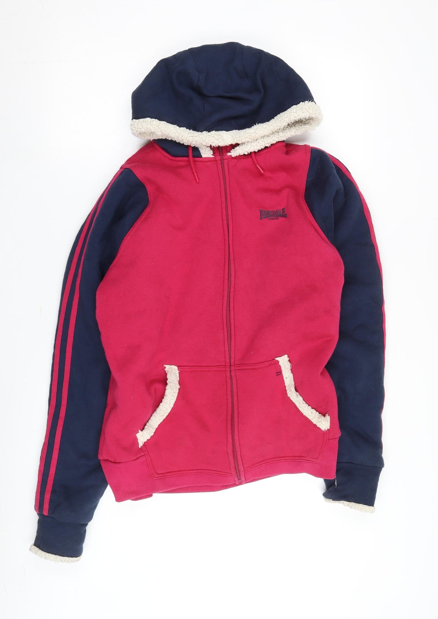 Womens UK Size 16 Lonsdale Red Hooded