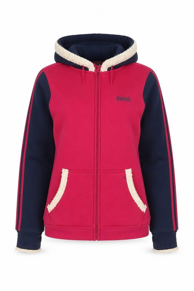 Womens UK Size 16 Lonsdale Red Hooded
