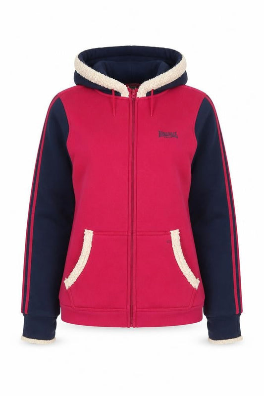 Womens UK Size 16 Lonsdale Red Hooded