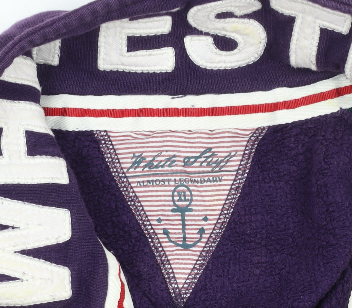 White Stuff Men's Purple XL Pullover Sweatshirt