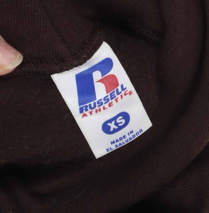Russell Athletic Brown XS Unisex Hoodie
