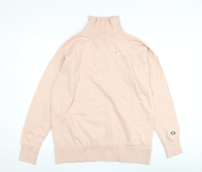 Champion Women's Beige High Neck Pullover Sweatshirt Size S