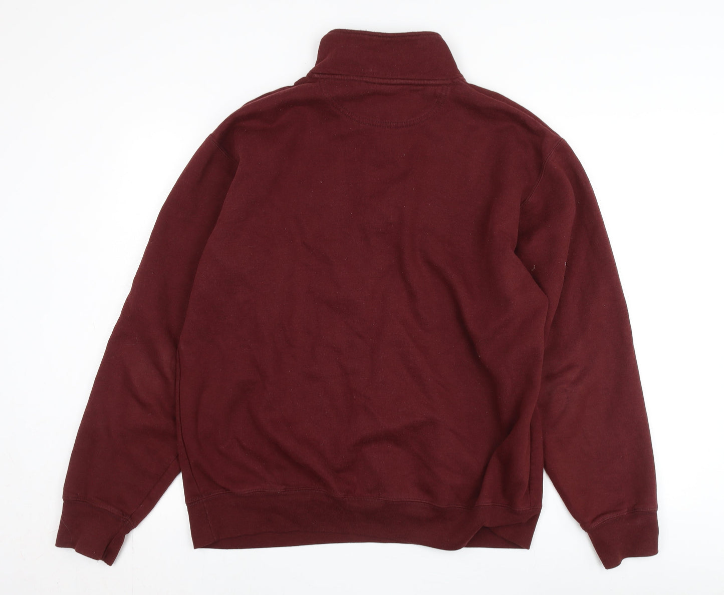 Mens UK Size L Champion Red 1/4 Zip Sweatshirt