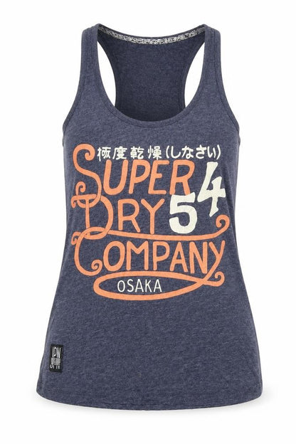 Womens UK Size 2XS Superdry Blue Basic Tank