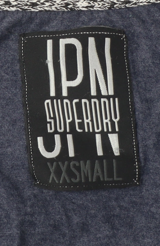 Womens UK Size 2XS Superdry Blue Basic Tank