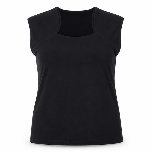 Front view of Russell Collection unisex black 2xl basic cotton tank