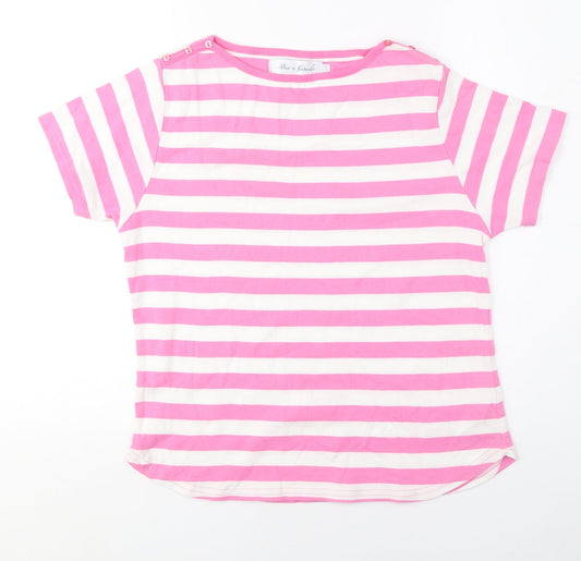 Womens UK Size 14 Pure & Natural Pink Basic T-Shirt