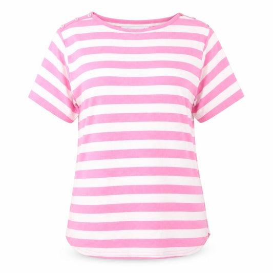 Womens UK Size 14 Pure & Natural Pink Basic T-Shirt